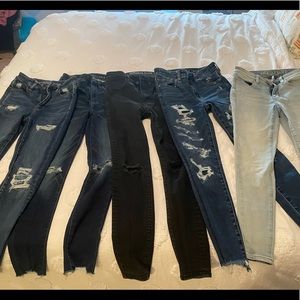 5 pair of AE jeans sz 2 short